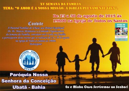 XV SEMANA DA FAMÍLIA